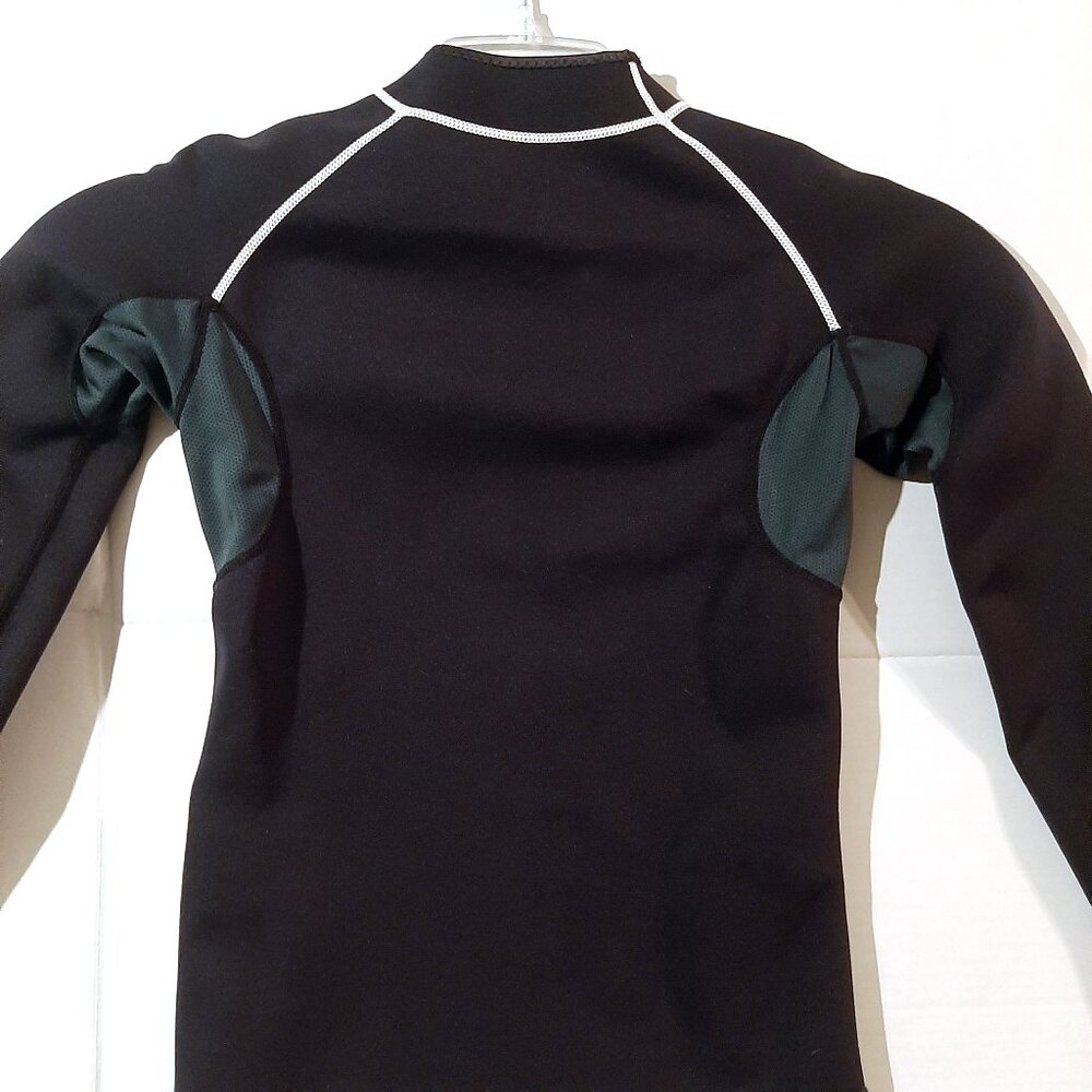 Kutting Weight Sauna Shirt Mens small Black Sweat Suit Shirt Long Sleeve Zip - Picture 7 of 7
